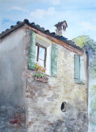 Italienische Hausfassade
